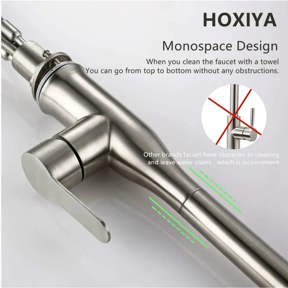 Brushed Nickel High Arc Kitchen Faucet