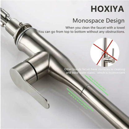 Brushed Nickel High Arc Kitchen Faucet