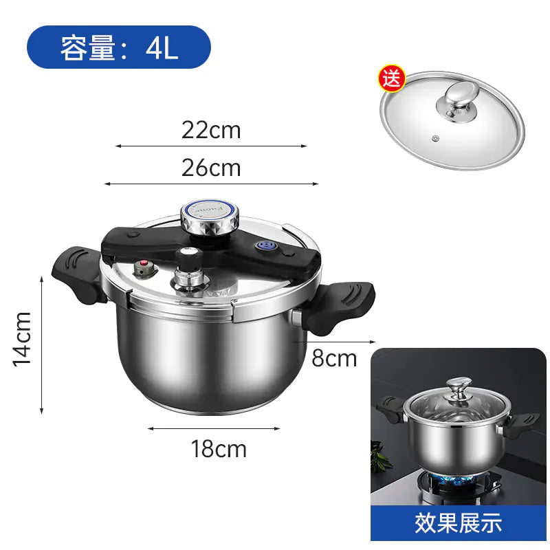 Pressure Cooker 4L/6L for Induction and Gas Stoves