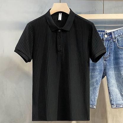 Men's High-End Polo Shirt - Summer Short Sleeve Stylish Lapel Tee
