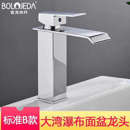 Square Stainless Steel Waterfall Faucet for Sink