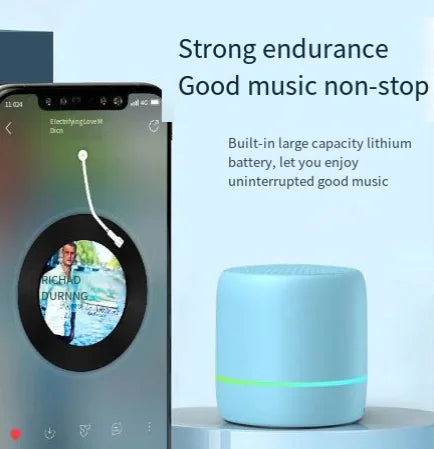 Portable Bluetooth Speaker with AI Voice and Lights