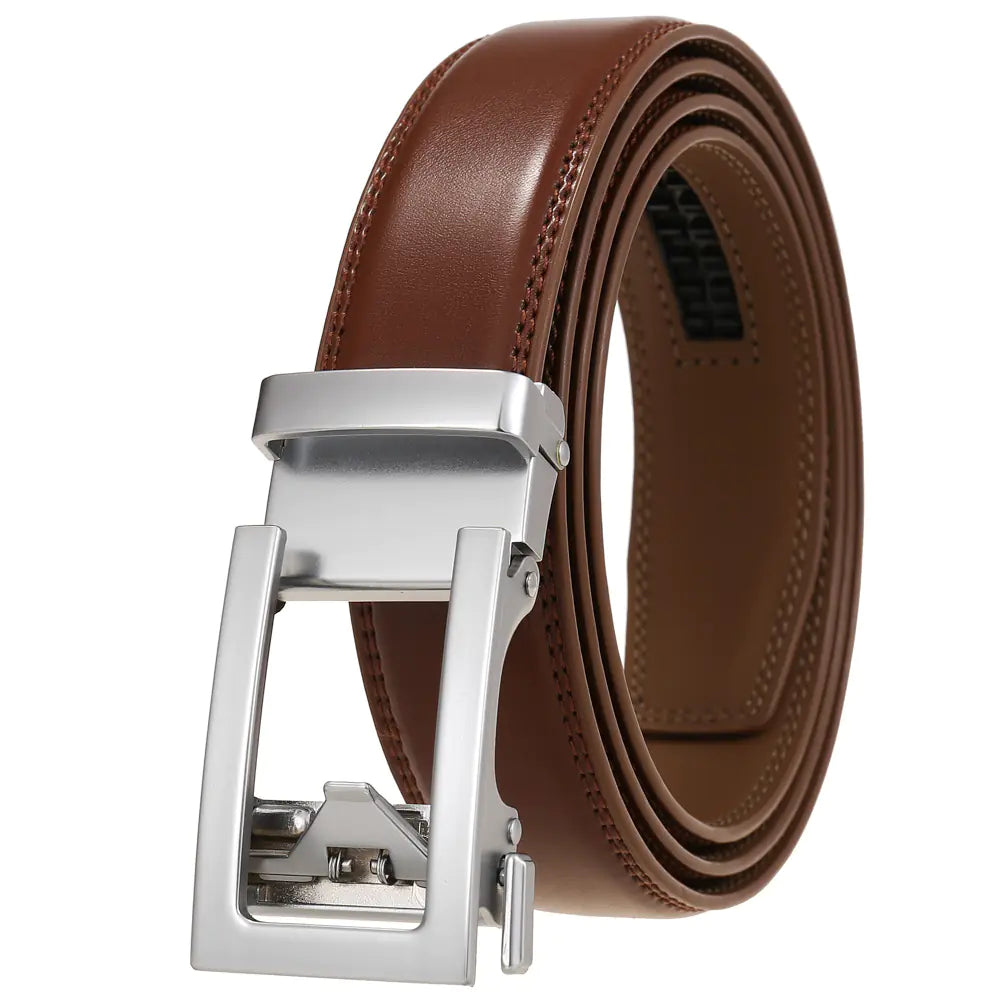 Men's Genuine Leather Automatic Buckle Belt LY33-21601-1