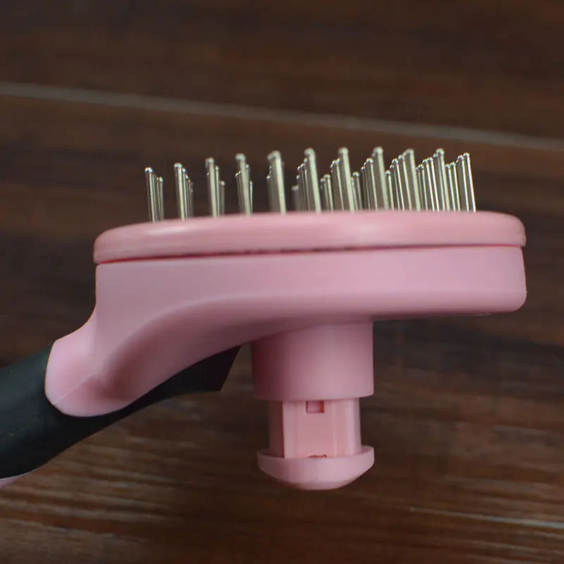 Self-Cleaning Round Head Pet Grooming Brush